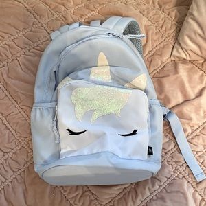 Gap toddler blue glitter unicorn back pack NWT